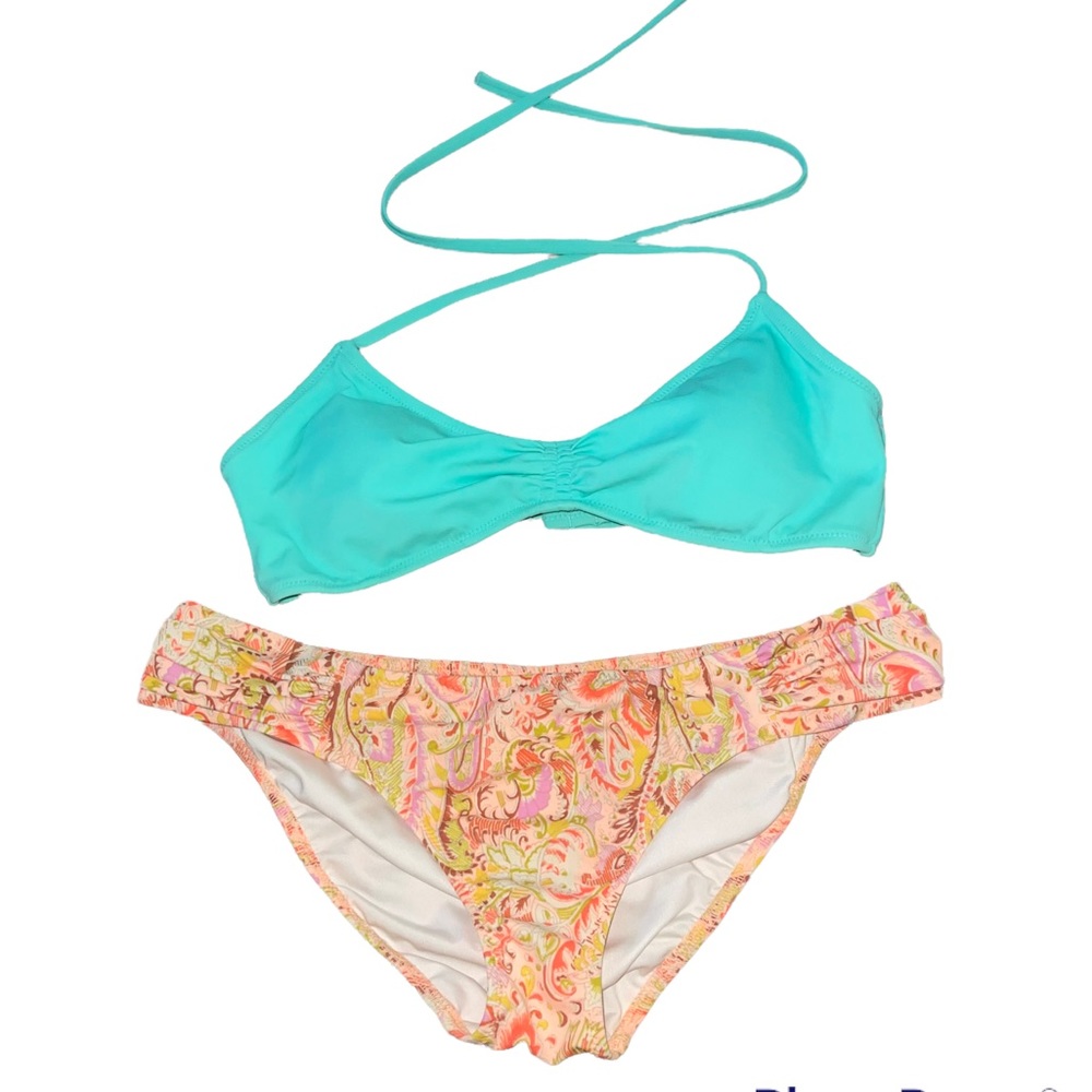 VICTORIAS SECRET aqua paisley bikini